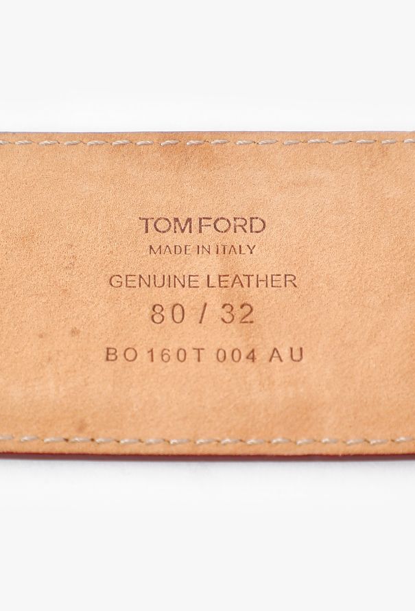 Tom Ford T-Buckle Leather Belt - 6