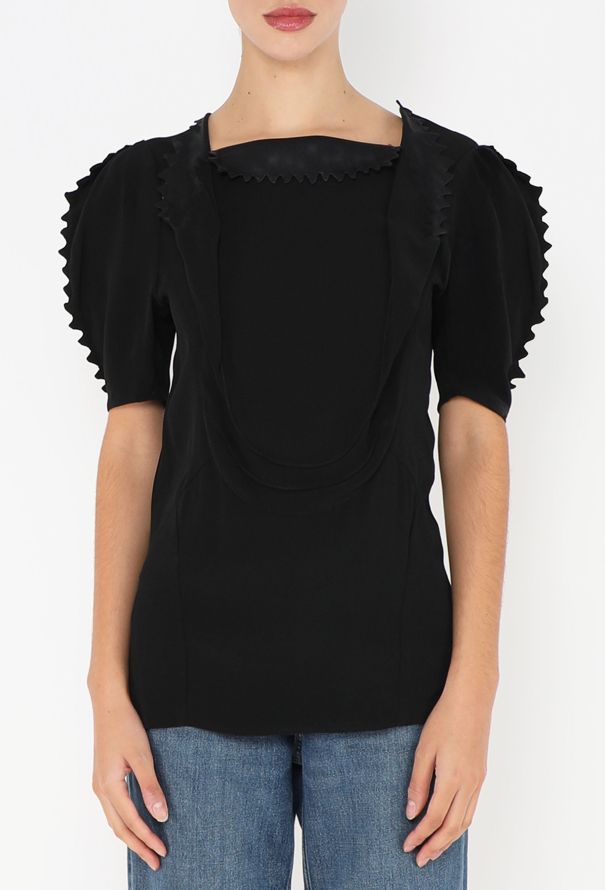 Prada S/S 2025 Cady Serrated Top - 3