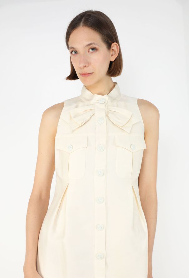 Chanel Piqué 'CC' Silk Dress - 4