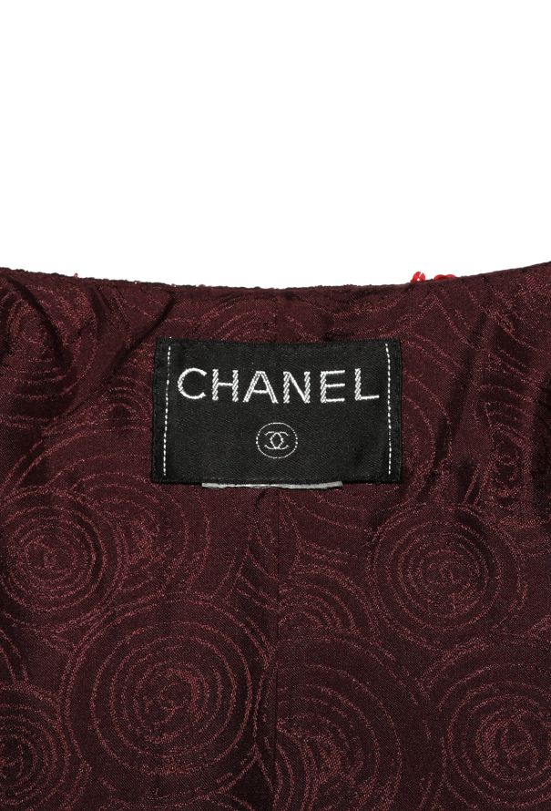 Chanel Resort 2000 Sequin Tweed Ensemble – Burgundy Purple - 8