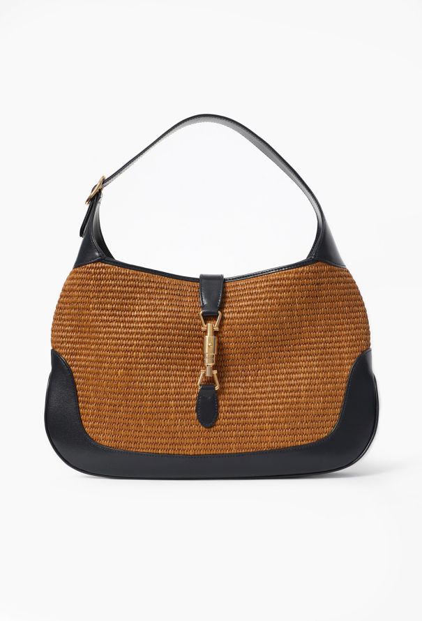 Gucci Jackie 1961 Large Raffia Shoulder Bag - 1