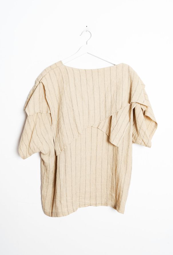 Issey Miyake Vintage Draped Linen Top - 7
