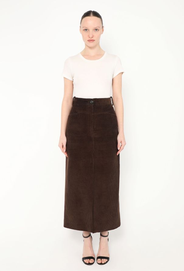 Khaite F/W 2022 Neer Corduroy Slit Skirt - 3