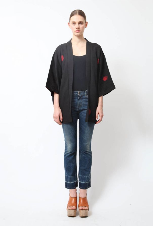 World Treasures Hexagon Print Silk Kimono - 2