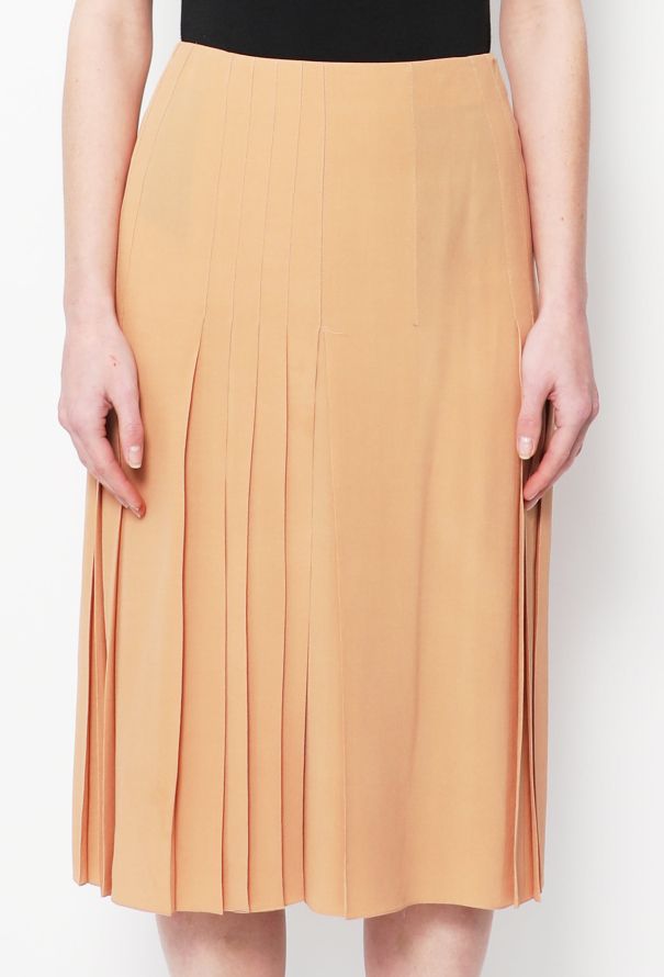Céline Silk Crêpe Pleated Skirt - 2