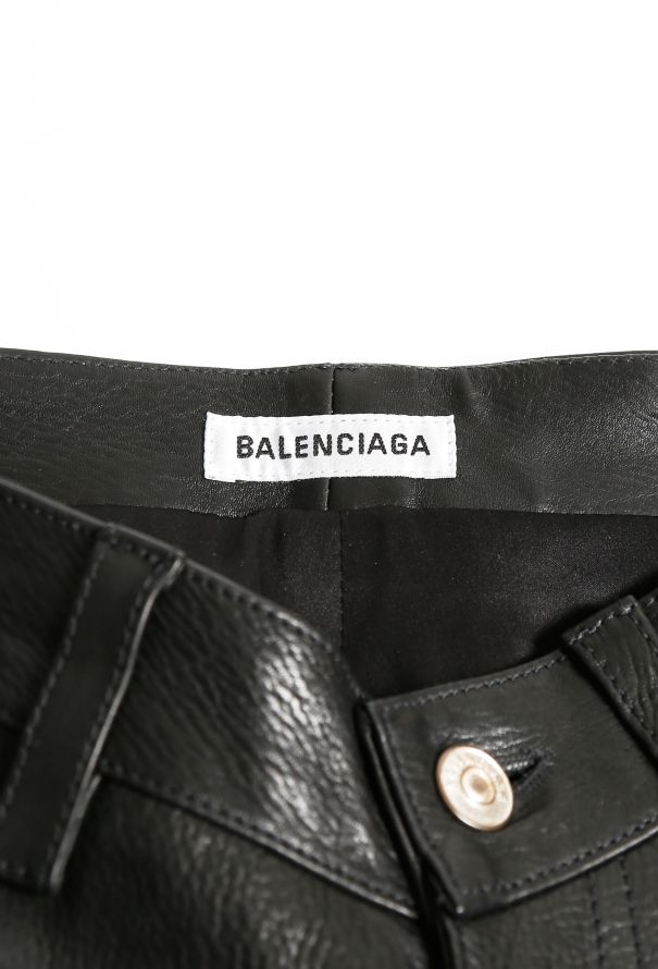 Balenciaga F/W 2020 Textured Leather Trousers - 5