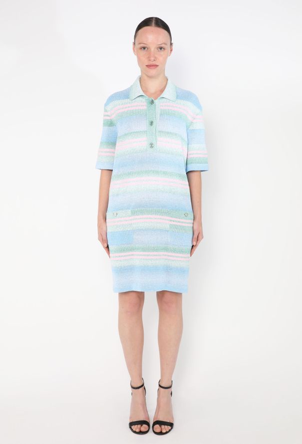 Chanel 2023 Iridescent 'CC' Polo Dress - 2