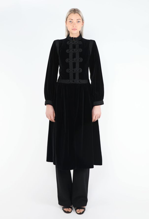 Saint Laurent COLLECTOR Fall 1974 Velvet Passementerie Coat - 4