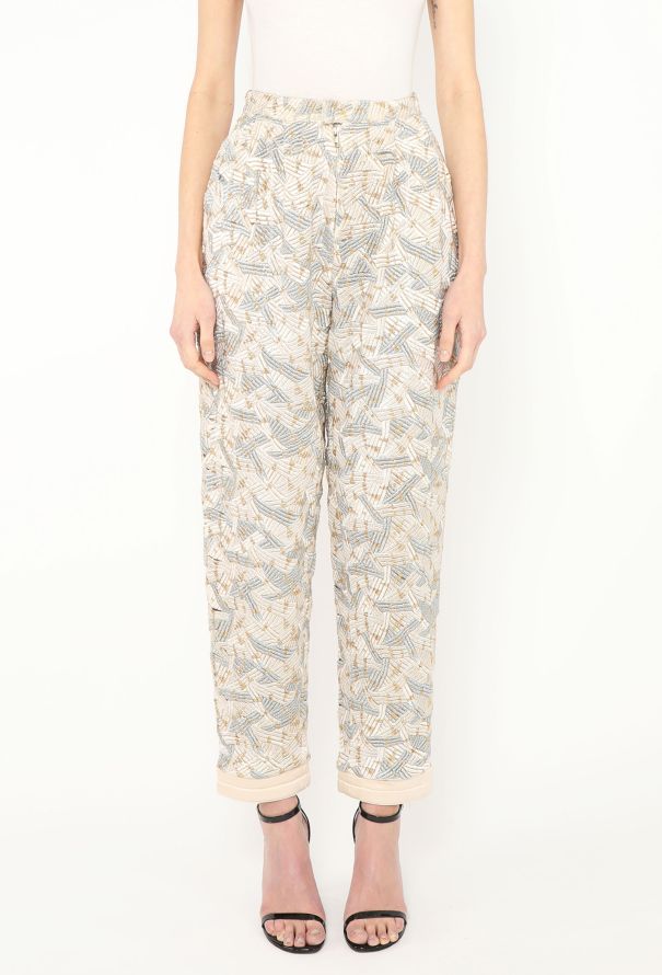Claude Montana Metallic Patchwork Pants - 2