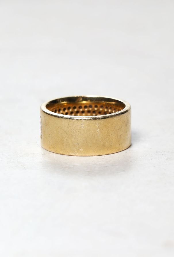 Vintage Fine Jewelry Vintage 18k Yellow Gold Pavé Diamond Ring - 4