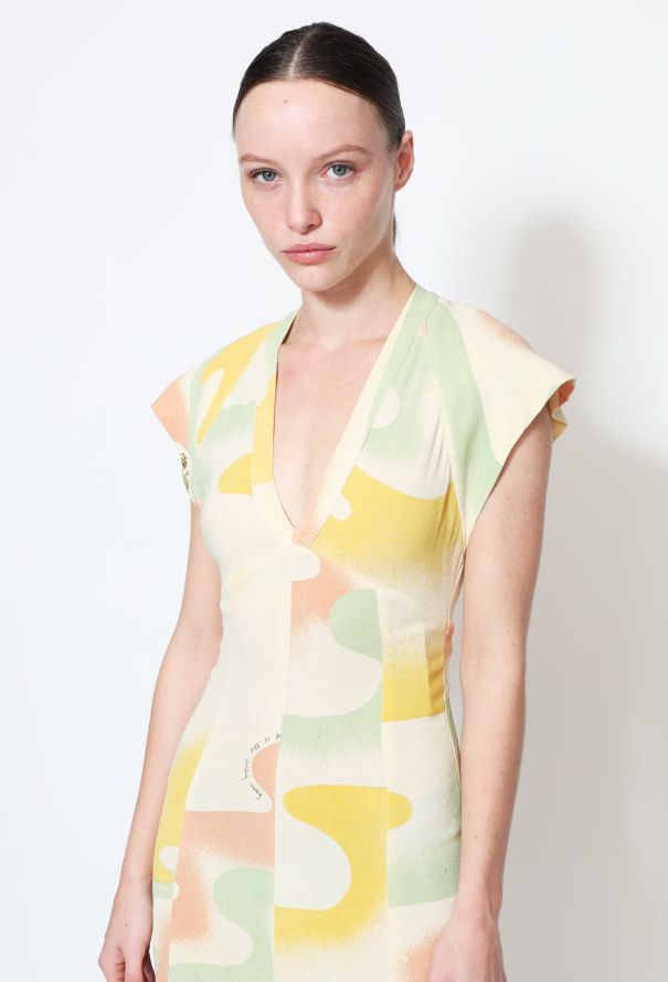 Ossie Clark COLLECTOR Quorum 1965 Moss Crêpe Dress - 4