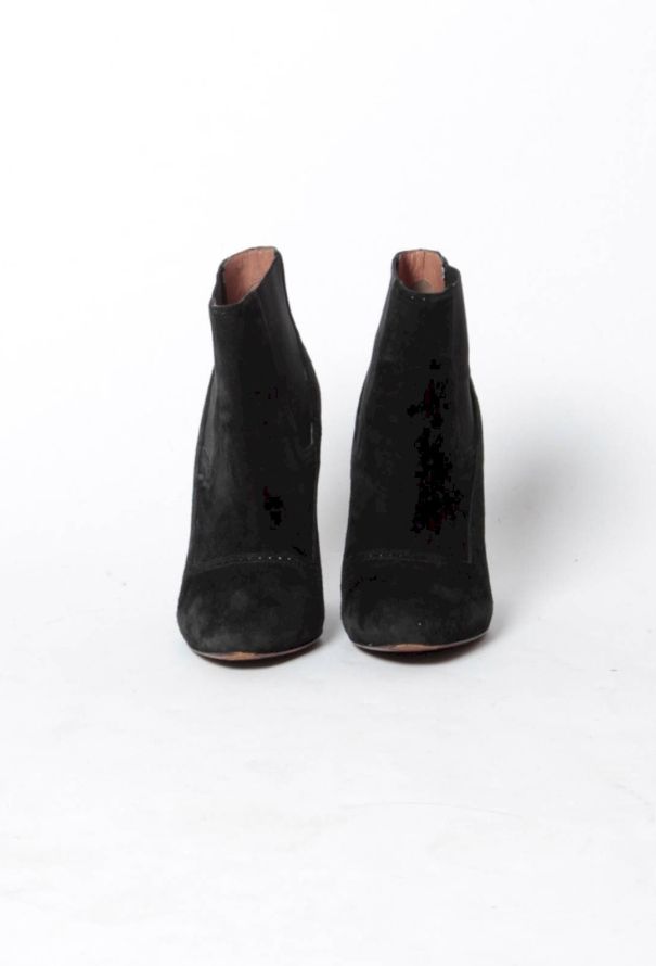 Alaïa Black Suede Wedge Ankle Boots - 2