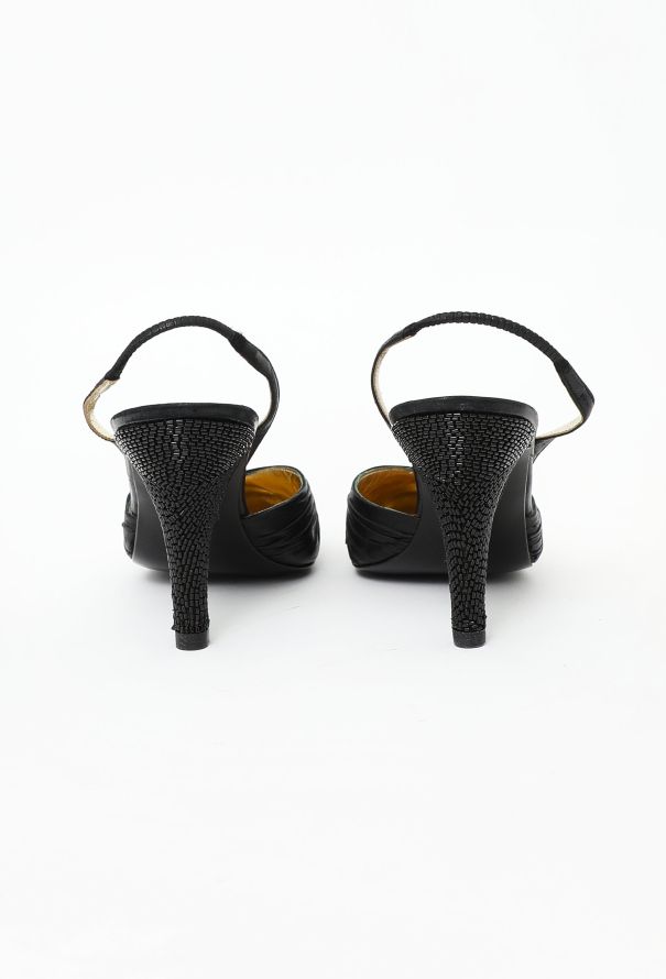 Chanel '80s Couture Embellished Slingbacks - 5