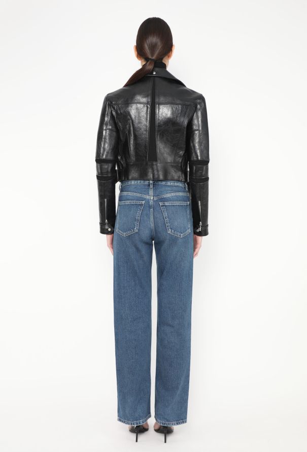 Paco Rabanne 2019 Ribbed Trim Biker Jacket - 5