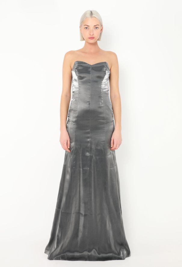 Iridescent Charmeuse Bustier Gown - 3