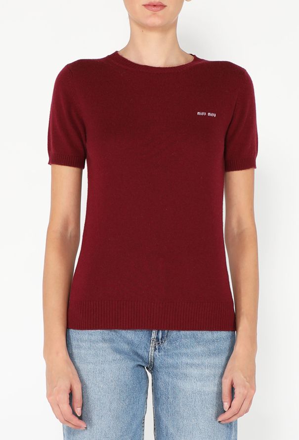 Miu Miu S/S 2025 Burgundy Knit Top - 1