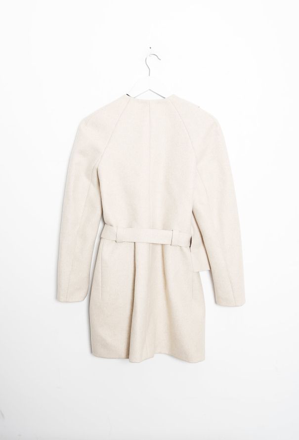 Balenciaga 2010 Asymmetrical Belted Wool Coat - 8