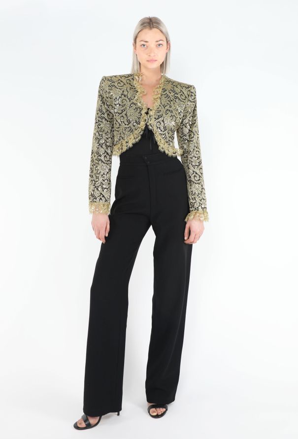 Saint Laurent STUNNING F/W 1987 Lace Ruffled Bolero - 6