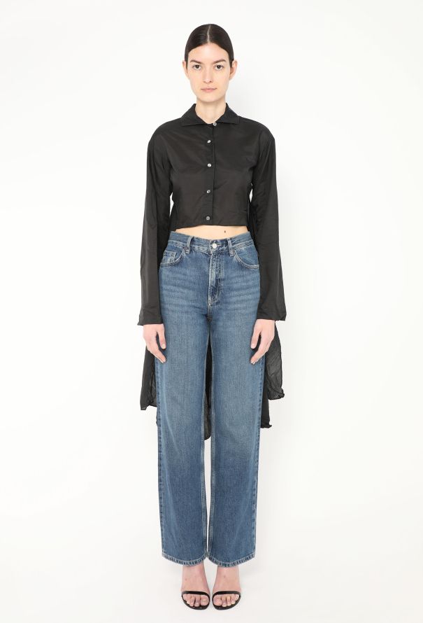 Romeo Gigli '90s Silk Train Cropped Top - 3
