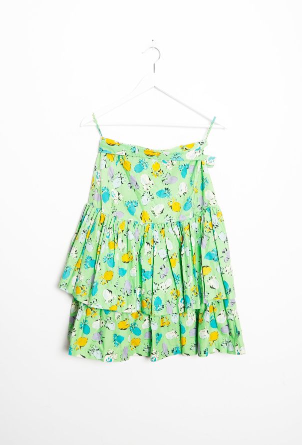 Saint Laurent 70s Floral Belted Peasant Skirt - 8