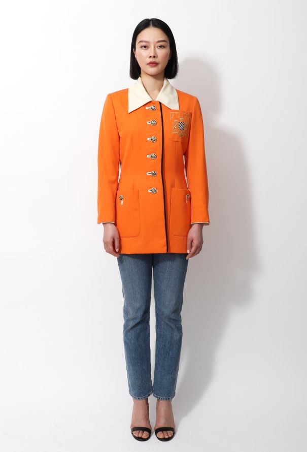 Exquisite Vintage Jacque Fath Collegiate Jacket - 2