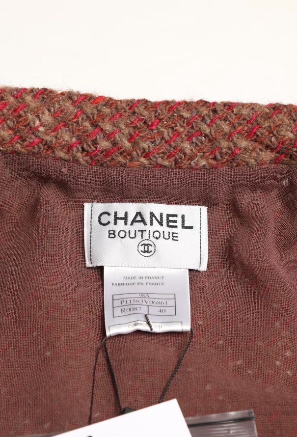 Chanel 1998 Pleated Tweed 'CC' Dress - 5