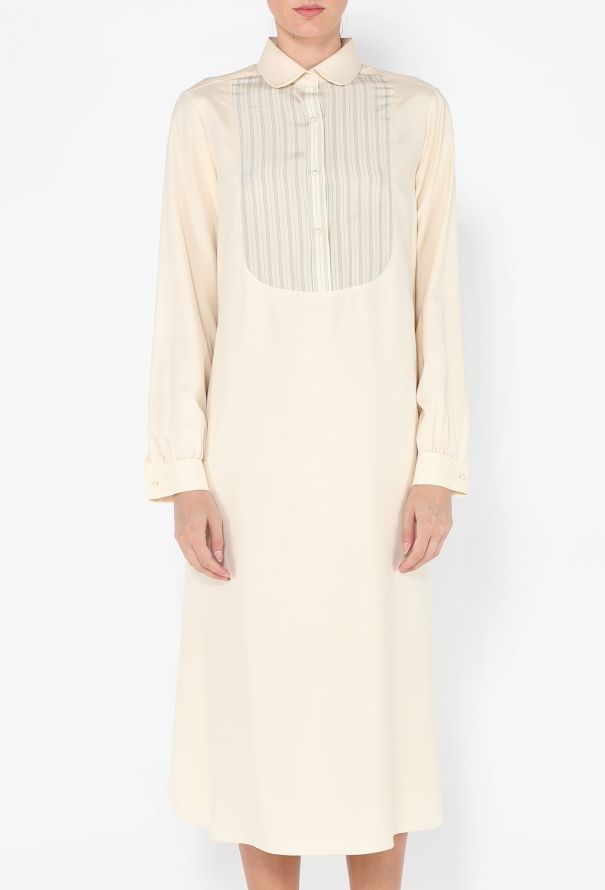 Silk Pleated Front Dress, 1960s - 4