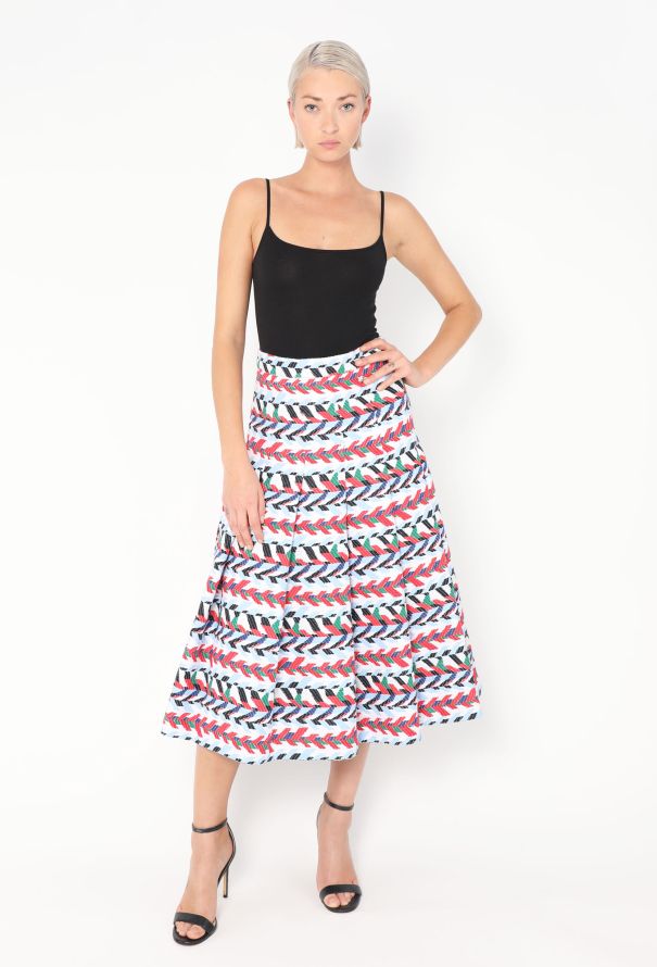 Chanel Campaign S/S 2016 Pleated Chevron Skirt - 1