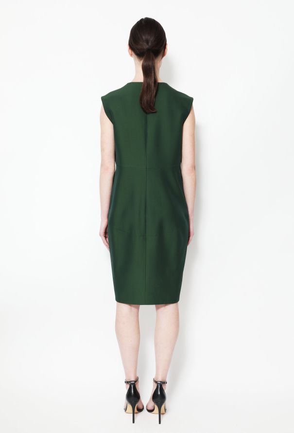 Céline Crepe Tulip Dress in Forest Green – 2010 - 3