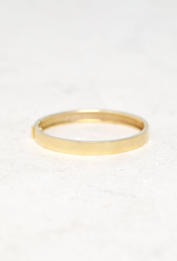 Vintage Fine Jewelry 18k Yellow Gold & Diamond Bangle - 5