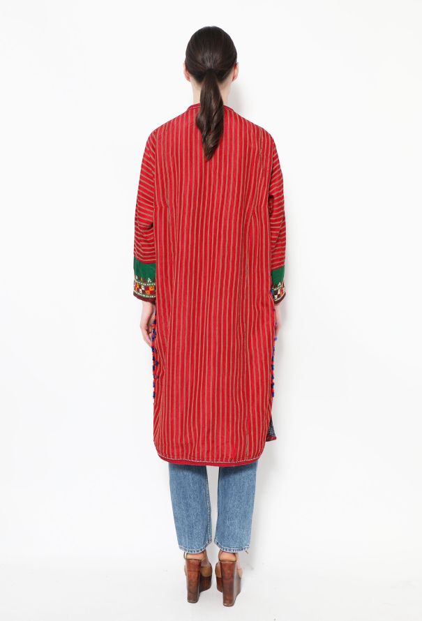 World Treasures Authentic 1940s Afghan Embroidered Patchwork Kaftan - 3