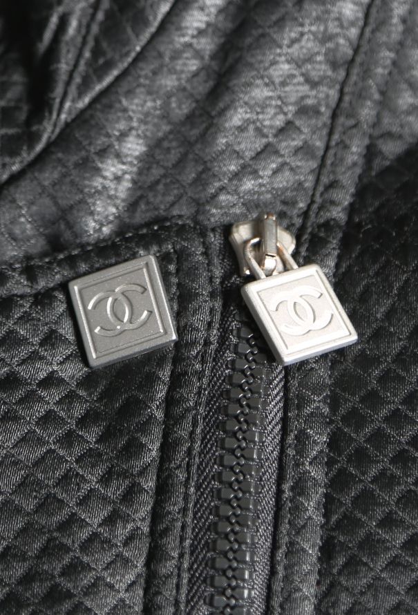 Chanel Quilted 'CC' Biker Jacket - 8