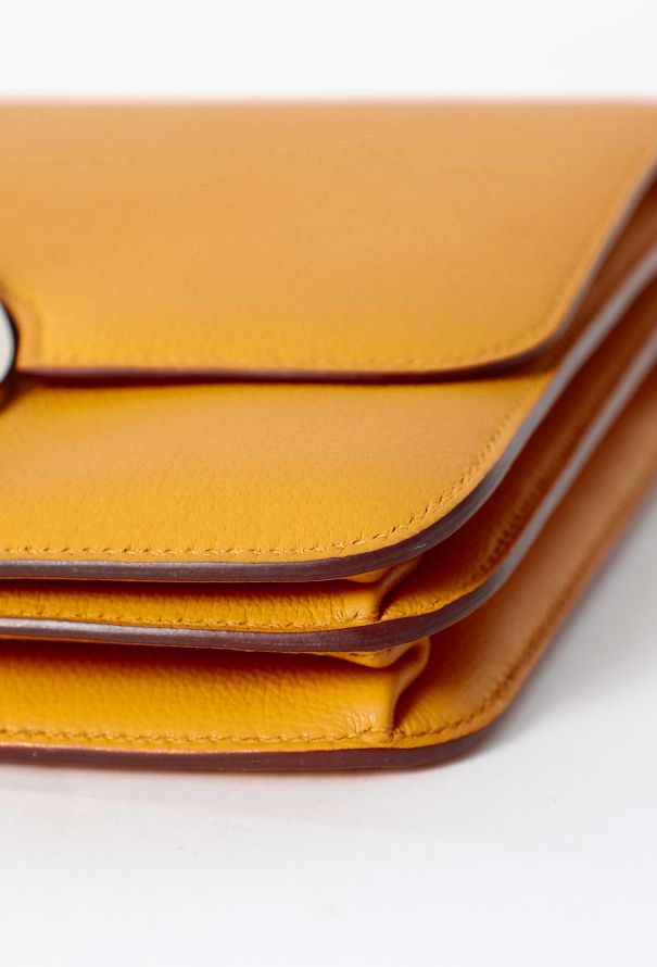 Hermès S/S 2018 Jaune Ambre Evercolor 2002 Bag - 8