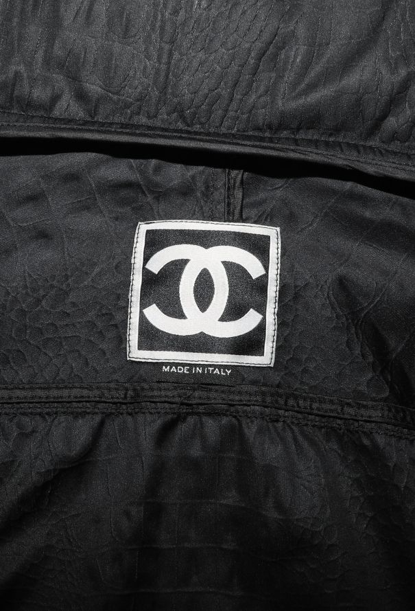 Chanel Embossed Nylon Bomber Jacket - 6
