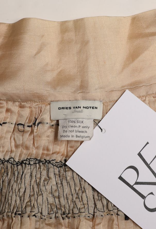 Dries Van Noten S/S 2006 Embroidered Shantung Wrap Skirt - 6