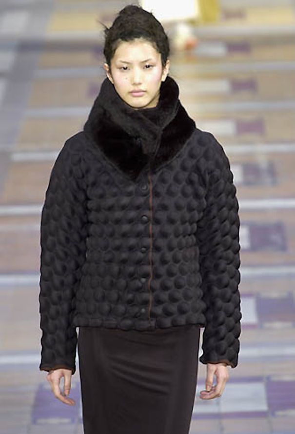 Issey Miyake Cratered Faux Fur Jacket Ensemble, F/W 2000 - 2