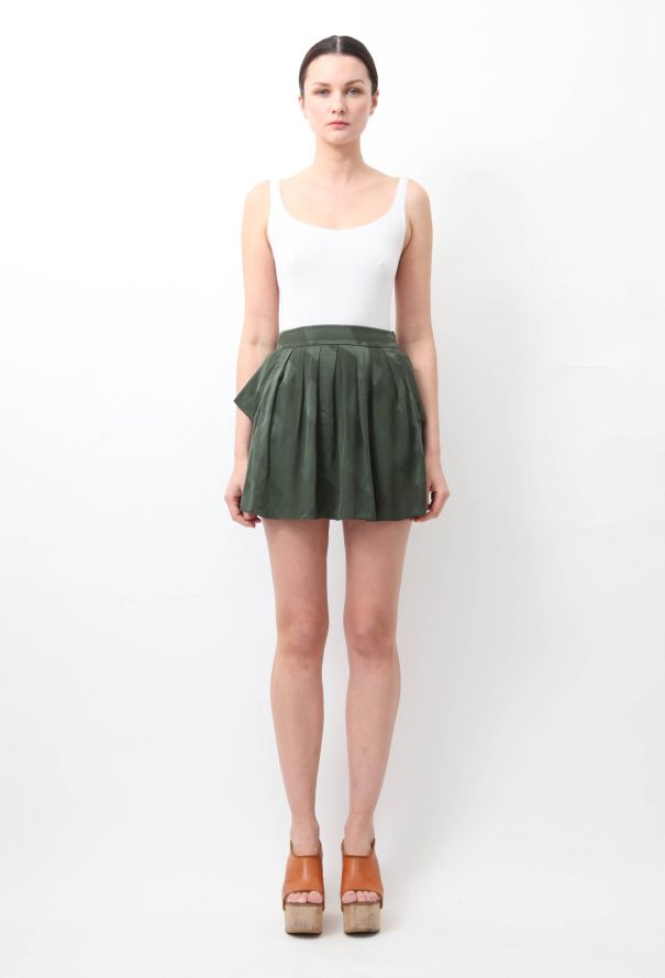 Balenciaga Silk Pleated Skirt - 2