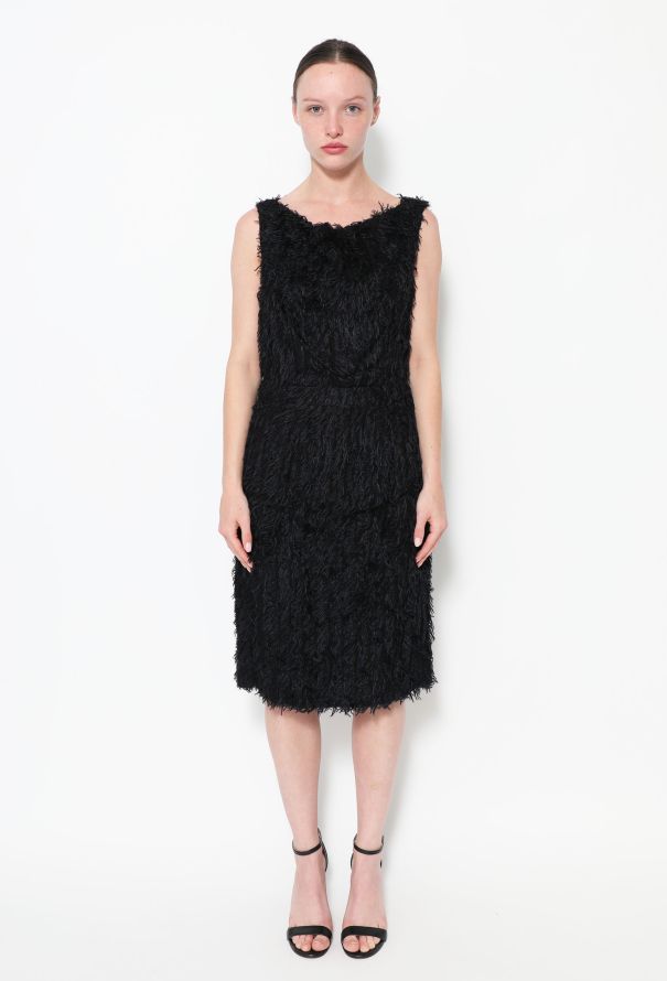 Balenciaga 2011 Frayed Silk Dress - 1