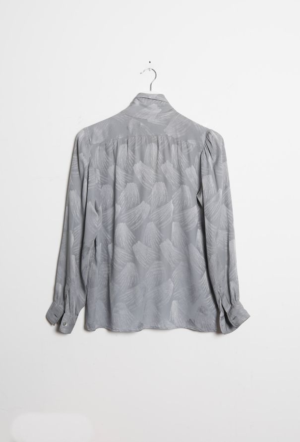 Saint Laurent Vintage Printed Lavallière Blouse - 8