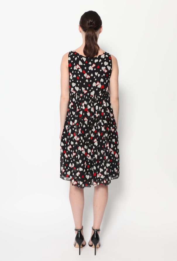 Saint Laurent Heart Printed Silk Dress - 3