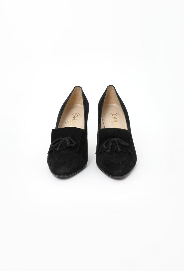 Chanel Suede Fringe Heels - 3