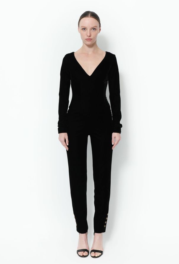 Chanel COLLECTOR F/W 1994 Velvet Jumpsuit - 1