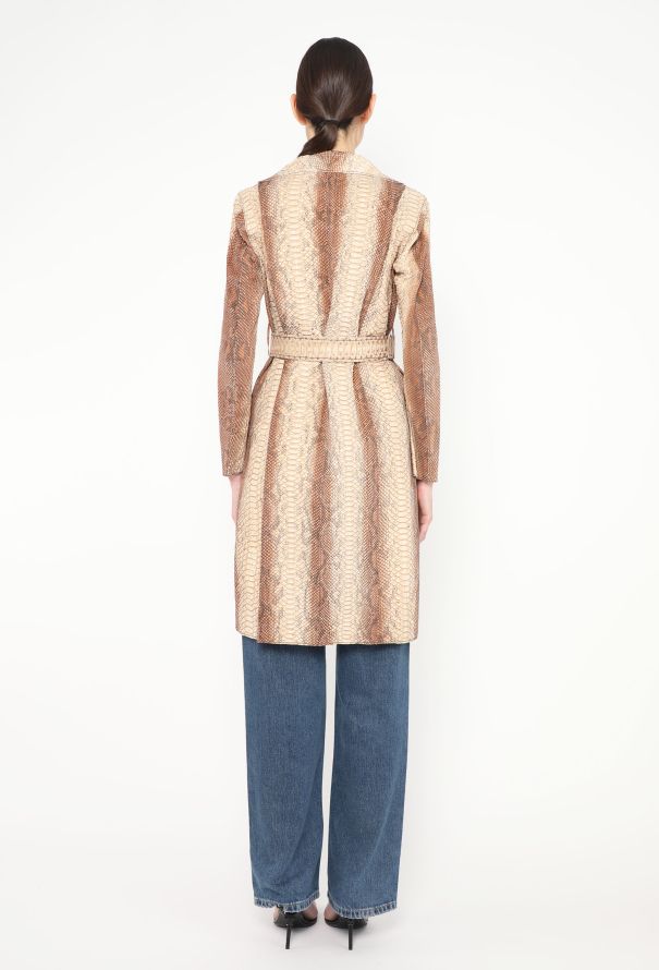 Prada RARE S/S 2004 Python Belted Trench - 5