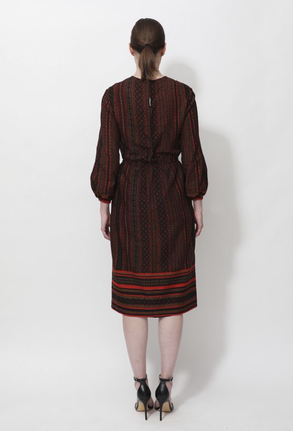 Christian Dior 70s Graphic Printed Day Dress - 4