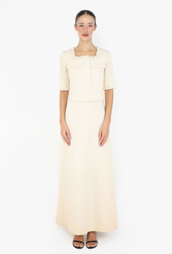 Louis Feraud '70s Couture Pleated Maxi Ensemble - 2
