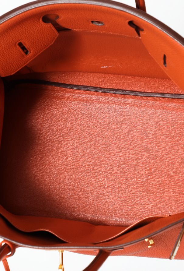 Hermès Orange H Togo Birkin 35 - 14