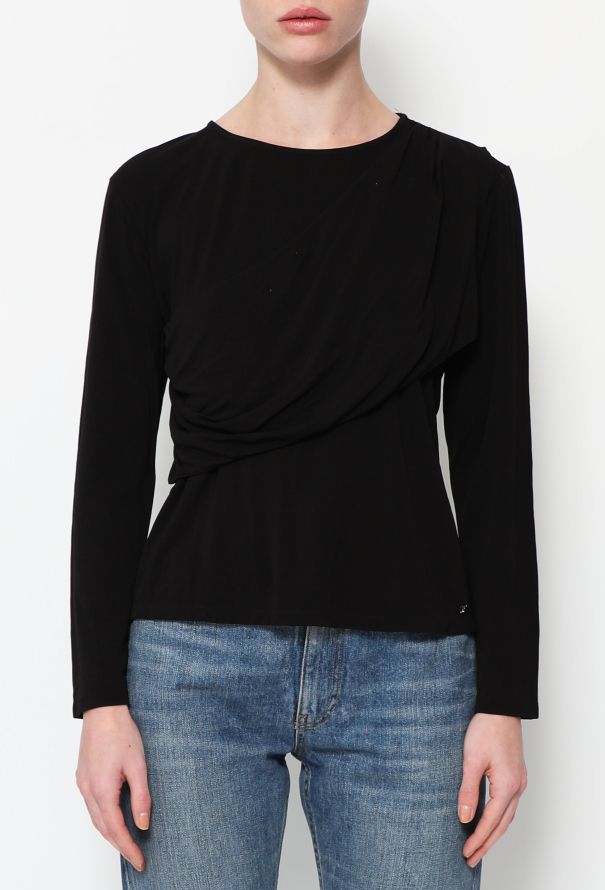 Chanel Draped Crêpe 'CC' Top - 1