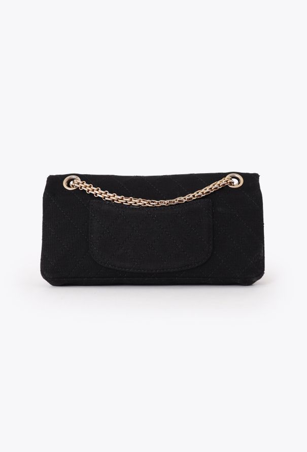 Chanel Black Jersey 2.55 Medium Flap Bag - 4