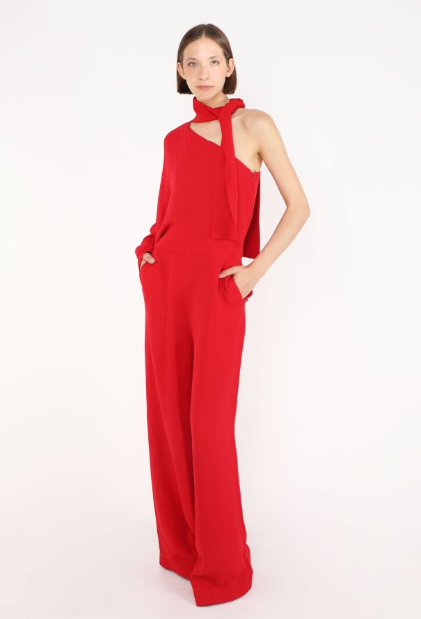 Valentino One-Shoulder Silk Jumpsuit, Resort 2015 - 1