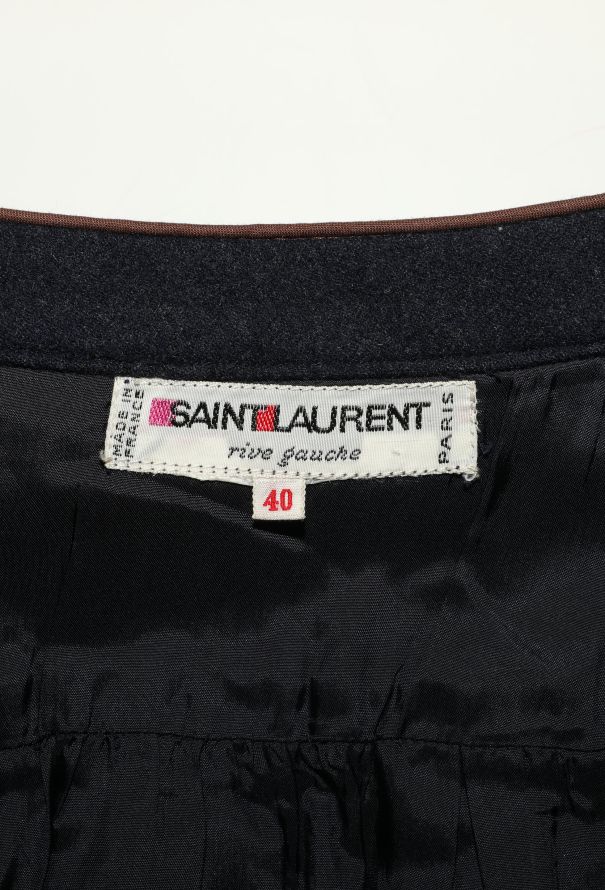 Saint Laurent '70s Piped Trim Felted Skirt - 5